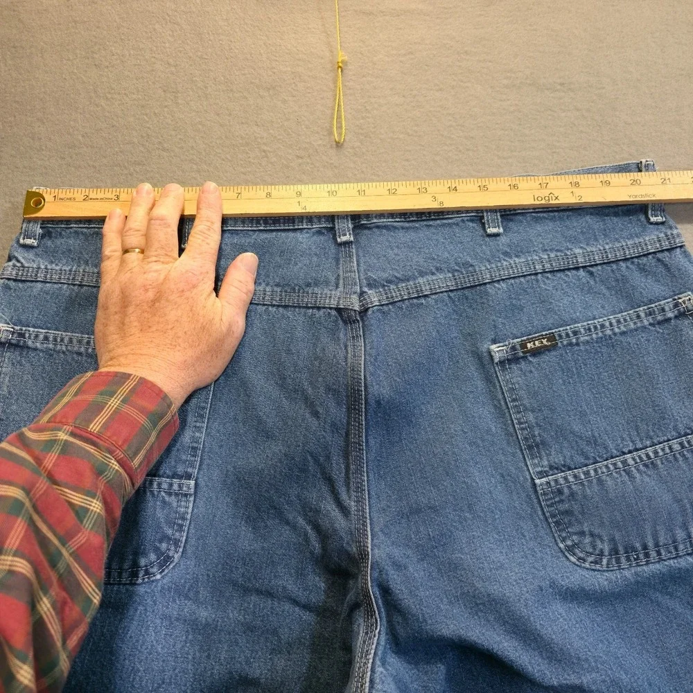 Key Men's Denim Carpenter Blue Jeans Straight Leg Size 42x30‎ Actual 41x30